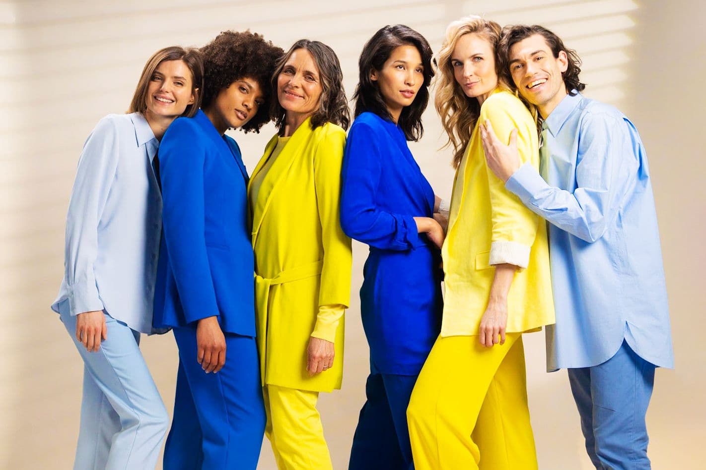 Diverse group of people celebrating natural beauty